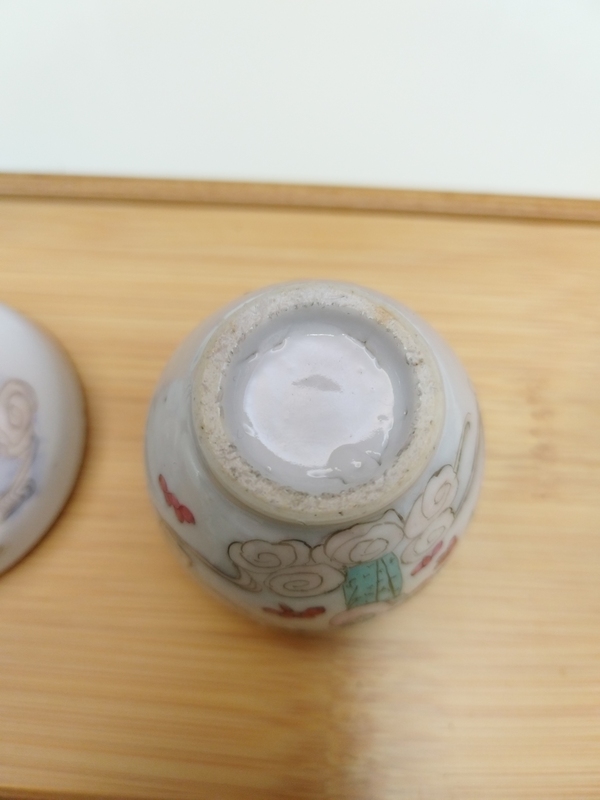 古玩陶瓷天女散花粉彩蓋缸拍賣,當前價格780元