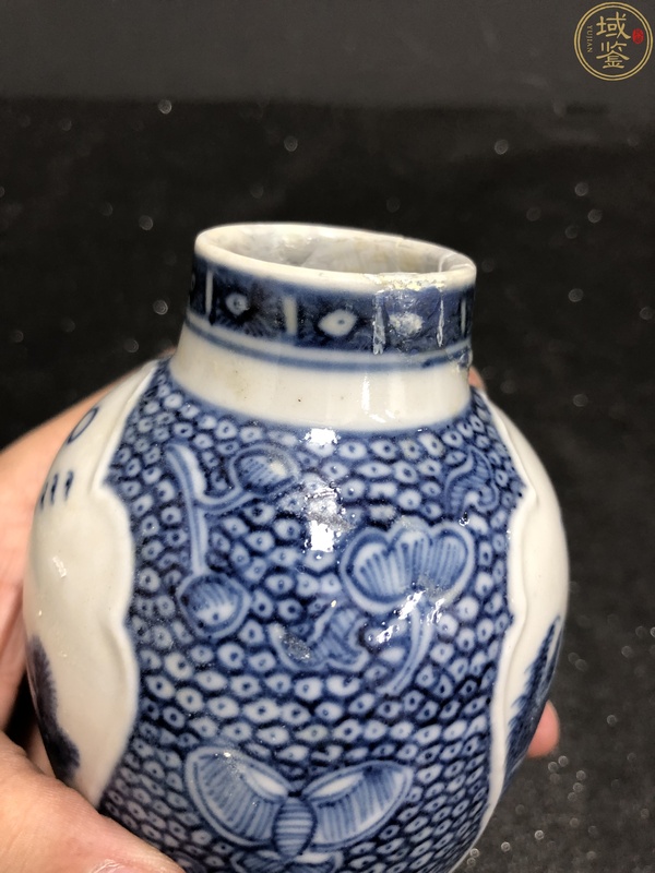 古玩陶瓷清乾隆(己保真)青花開窗山水樓閣人物故事紋雞腿瓶拍賣,當(dāng)前價(jià)格1288元