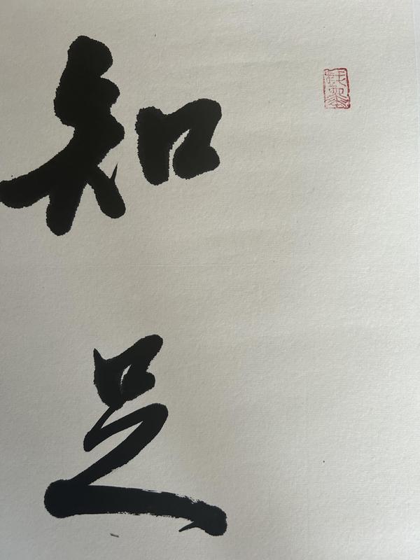 古玩字畫李琳中書協(xié)理事《知足常樂(lè)》拍賣，當(dāng)前價(jià)格508元