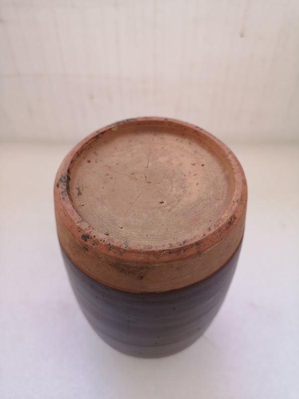 古玩陶瓷清代磁州窯雙系盤口瓶拍賣,當前價格550元