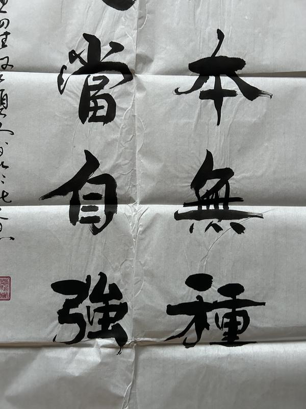 古玩字畫愛新覺羅.啟順老師《男兒當(dāng)自強(qiáng)》拍賣,當(dāng)前價格398元