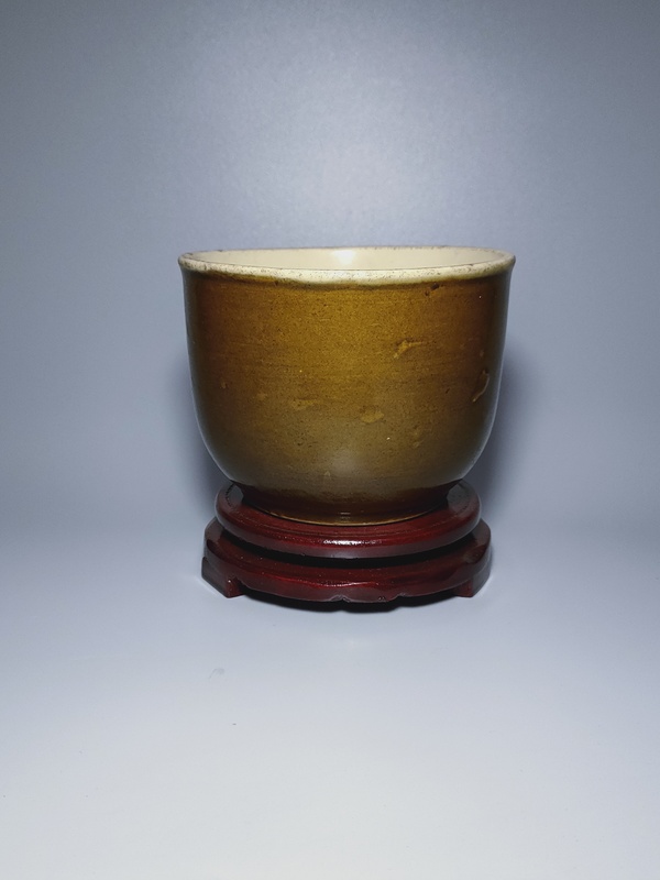 古玩陶瓷明代鱔魚黃釉缽拍賣,當(dāng)前價(jià)格1500元