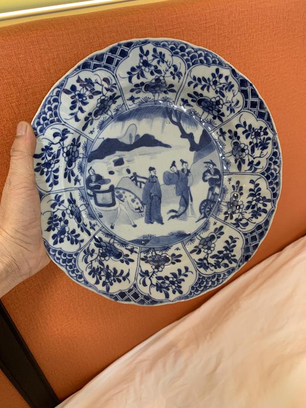 古玩陶瓷康熙人物紋青花盤拍賣,當前價格13899元