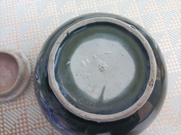 古玩陶瓷青花加彩金玉滿堂紋蓋罐拍賣,當前價格230元