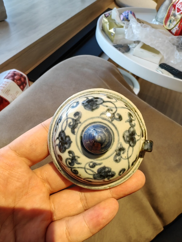 古玩陶瓷明代空白期到頭鳳穿花青花罐拍賣,當前價格18000元