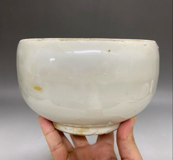 古玩陶瓷清早期?白釉缽拍賣,當前價格1200元