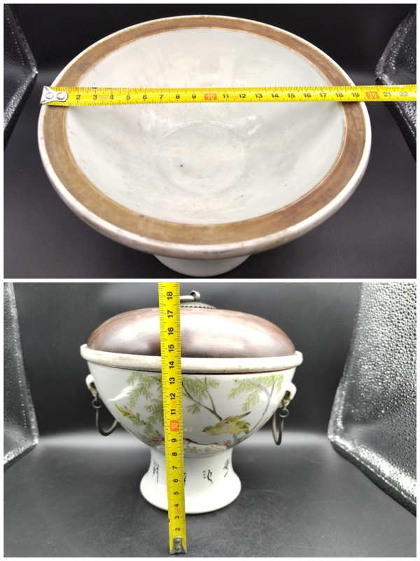 古玩陶瓷粉彩杏林春燕紋溫鍋拍賣,當(dāng)前價(jià)格1500元