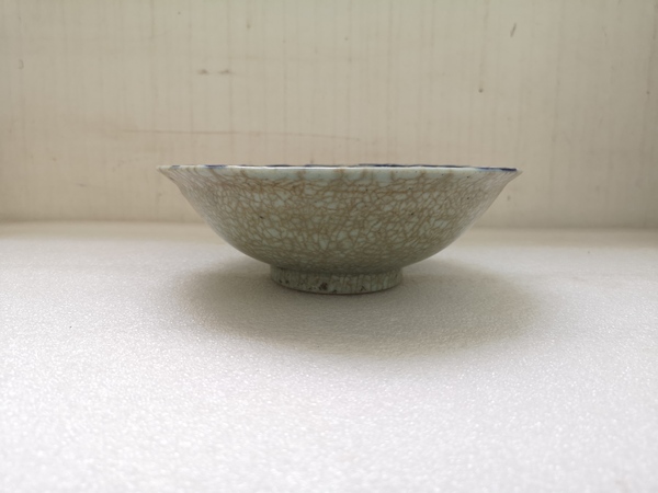 古玩陶瓷道光至咸豐哥釉青花碗拍賣,當前價格456元