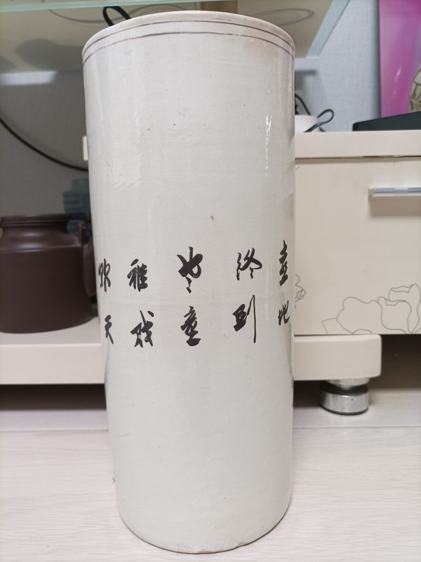 古玩陶瓷民國(guó)油粉彩三娘教子圖帽筒拍賣(mài)，當(dāng)前價(jià)格888元