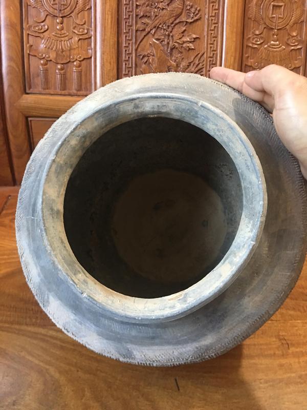 古玩陶瓷漢代刻劃大陶罐拍賣,當前價格999元