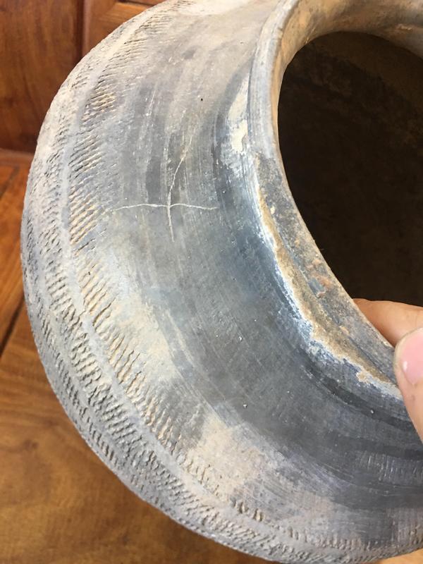 古玩陶瓷漢代刻劃大陶罐拍賣,當前價格999元
