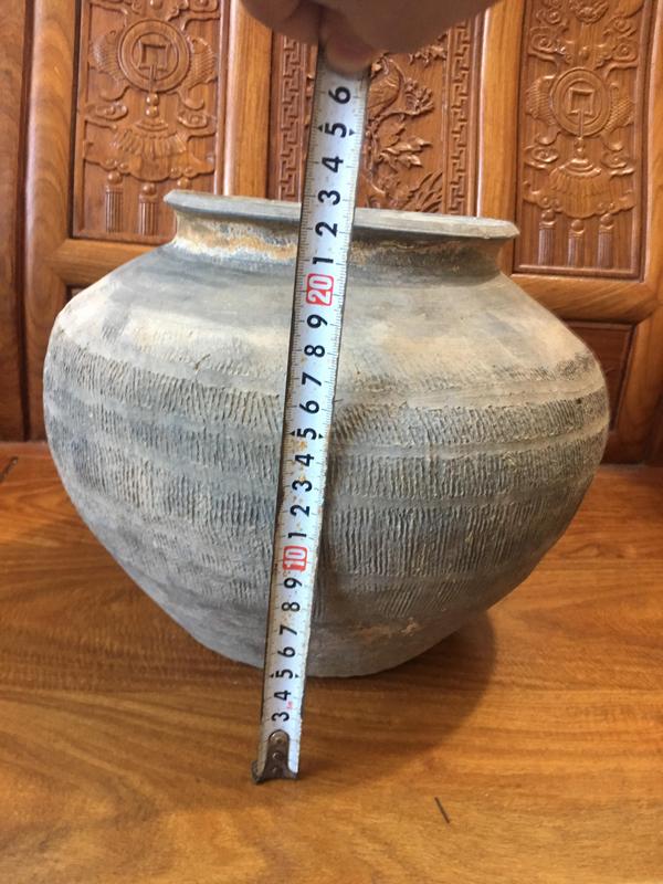 古玩陶瓷漢代刻劃大陶罐拍賣,當前價格999元