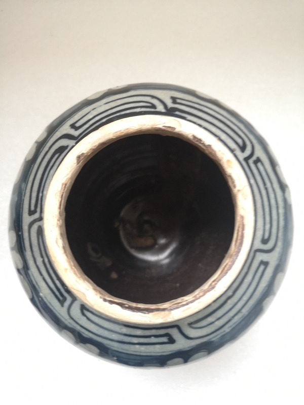 古玩陶瓷花卉紋青花蓋罐拍賣,當(dāng)前價(jià)格450元