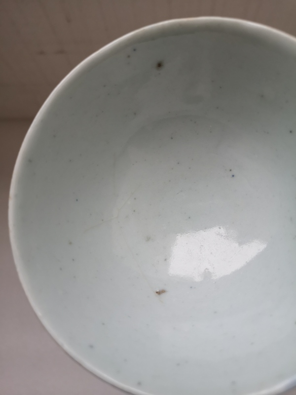 古玩陶瓷花卉紋青花碗拍賣,當前價格398元