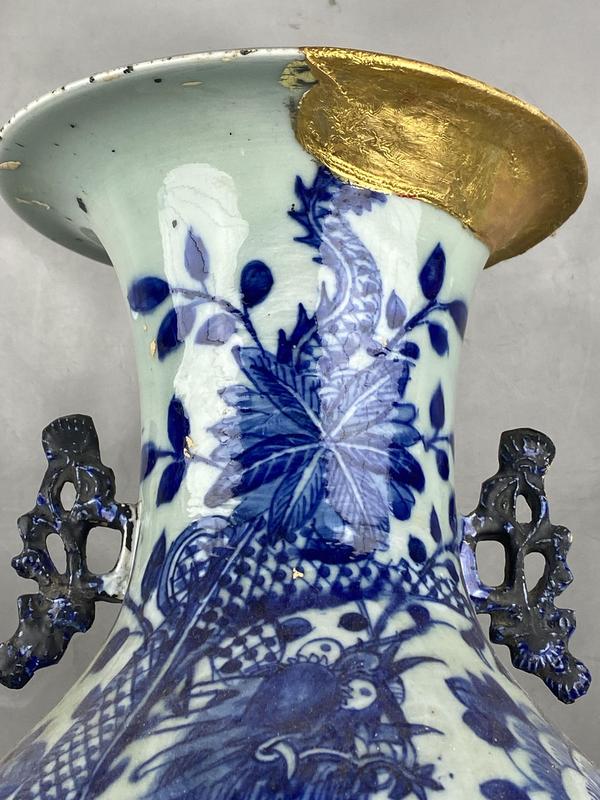 古玩陶瓷花間龍紋嫁妝瓶拍賣,當(dāng)前價格2888元