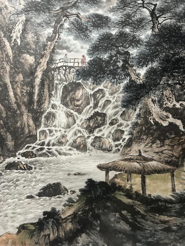 古玩字畫尚鵬飛.大紅袍書中原作《萬里松濤涌云煙》拍賣,當前價格5887元
