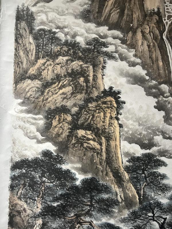 古玩字畫尚鵬飛.大紅袍書中原作《萬里松濤涌云煙》拍賣,當前價格5887元