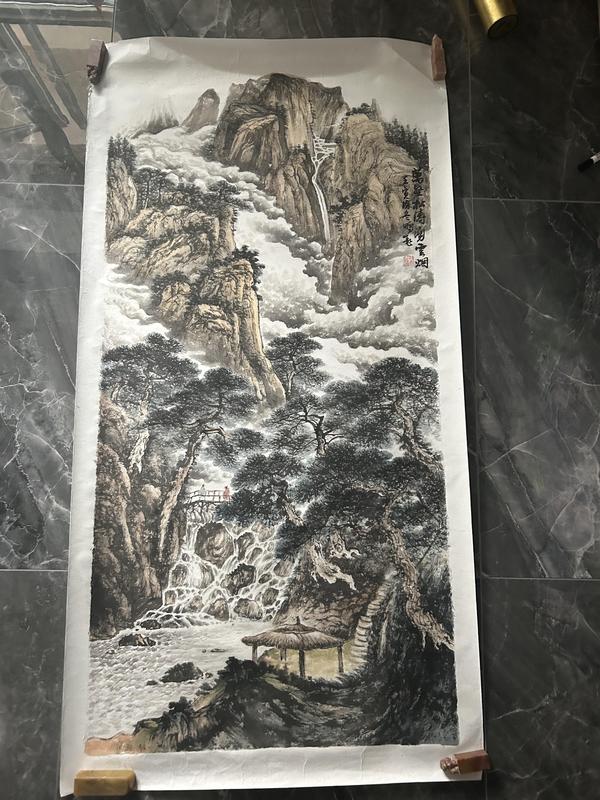 古玩字畫尚鵬飛.大紅袍書中原作《萬里松濤涌云煙》拍賣,當前價格5887元