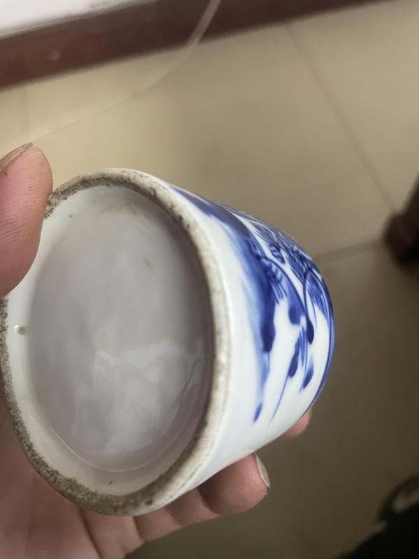 古玩陶瓷青花山水水盂拍賣,當前價格580元
