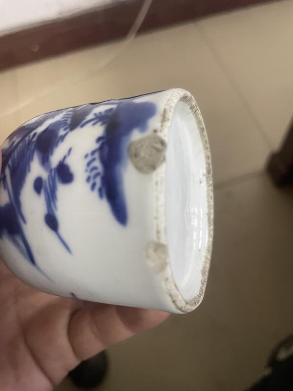 古玩陶瓷青花山水水盂拍賣,當前價格580元