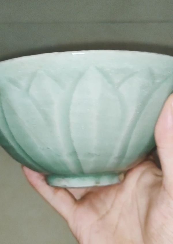 古玩陶瓷宋龍泉窯蓮瓣洗拍賣,當前價格3500元