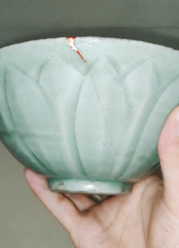 古玩陶瓷宋龍泉窯蓮瓣洗拍賣,當前價格3500元