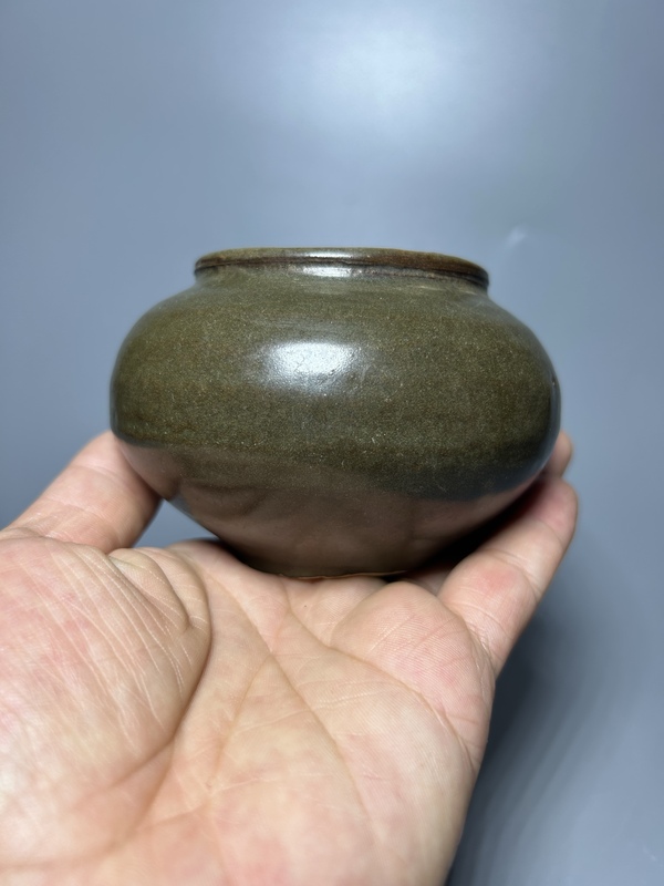 古玩陶瓷宋金耀州窯茶葉末釉茶入（精品茶器）拍賣，當(dāng)前價(jià)格6000元