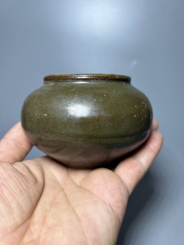 古玩陶瓷宋金耀州窯茶葉末釉茶入（精品茶器）拍賣，當(dāng)前價(jià)格6000元