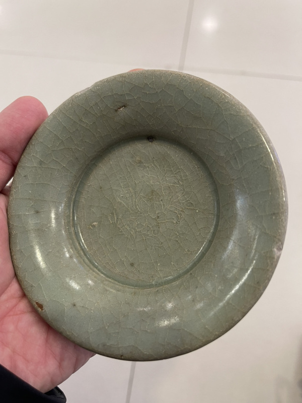 古玩陶瓷明代龍泉盤拍賣，當前價格900元