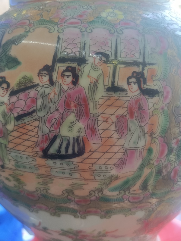 古玩陶瓷創匯廣彩人物將軍罐拍賣,當前價格5500元