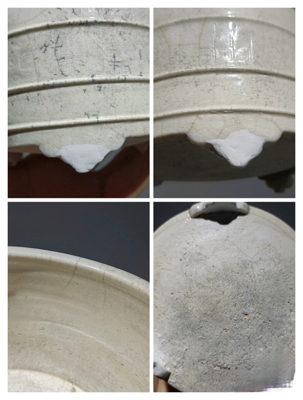 古玩陶瓷清早期漳州窯刻回紋饕餮紋三足旋紋桶式爐拍賣,當前價格3500元