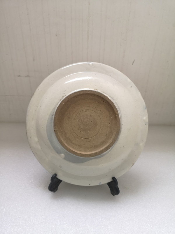 古玩陶瓷晚清青花魚紋盤拍賣,當前價格450元