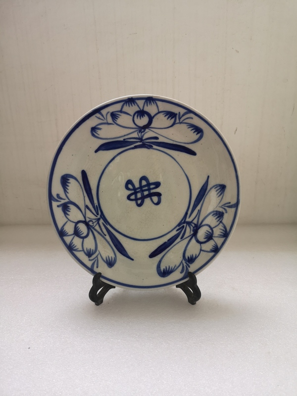 古玩陶瓷青花花卉紋盤拍賣,當前價格398元