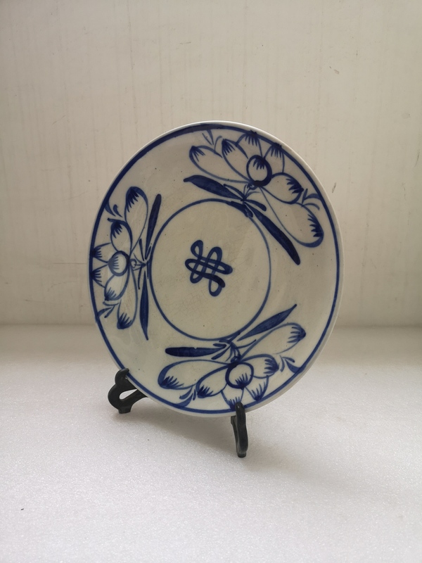 古玩陶瓷青花花卉紋盤拍賣,當前價格398元