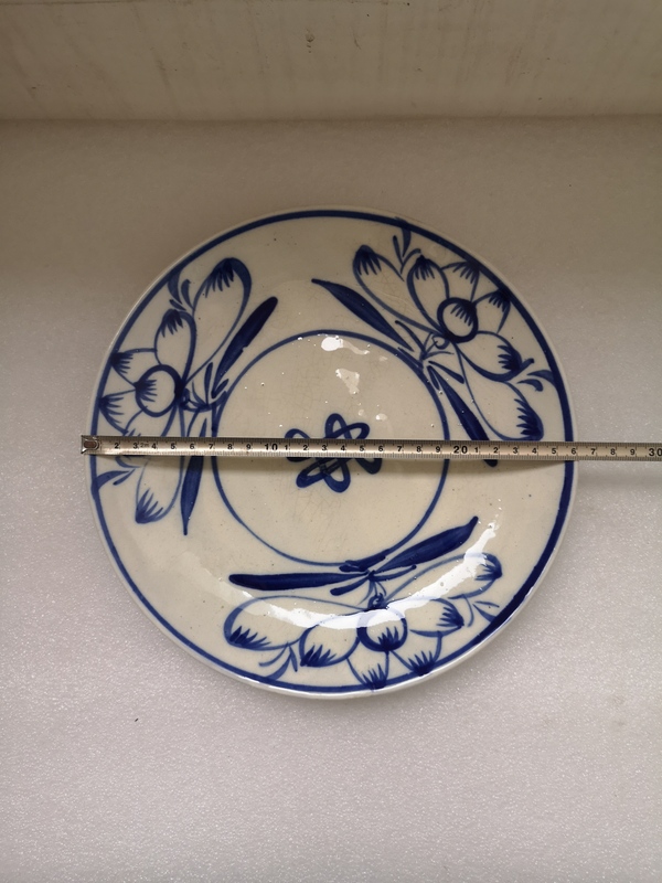 古玩陶瓷青花花卉紋盤拍賣,當前價格398元