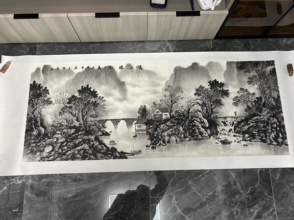 古玩字畫陸桂明老師《山水》拍賣,當前價格850元
