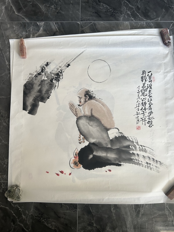 古玩字畫王銘老師大寫意《人物》拍賣,當前價格1280元