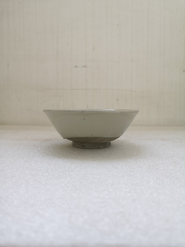 古玩陶瓷元末明初磁州窯白釉碗拍賣,當前價格680元