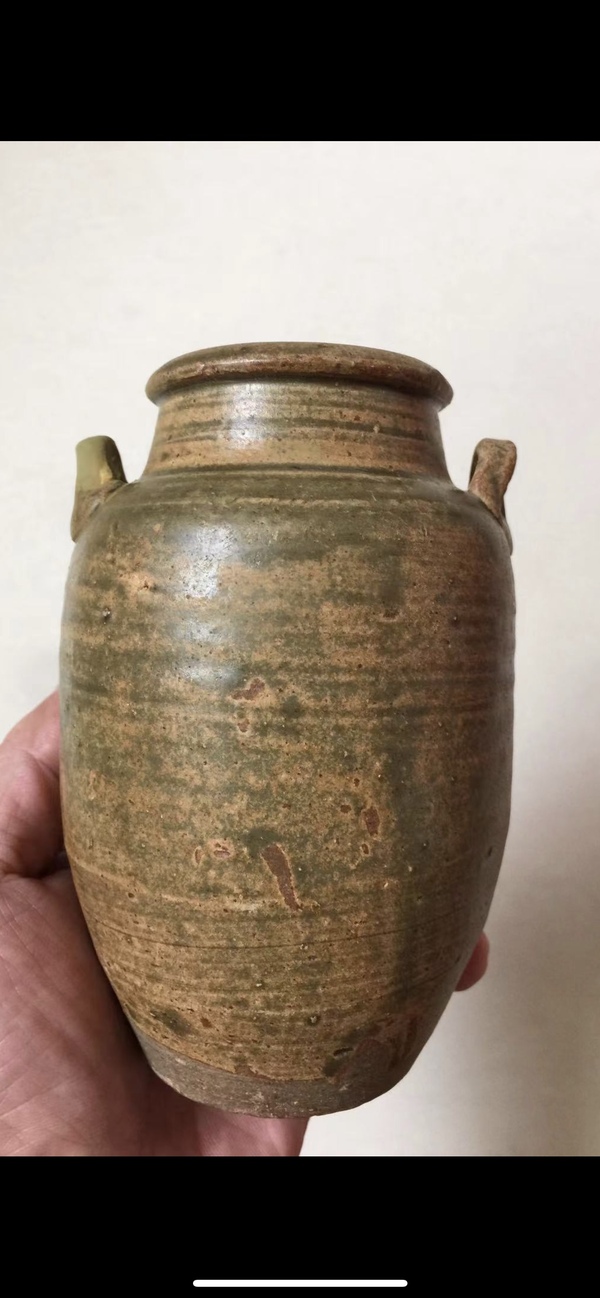 古玩轉(zhuǎn)賣越窯青瓷雙系罐拍賣，當(dāng)前價(jià)格0元