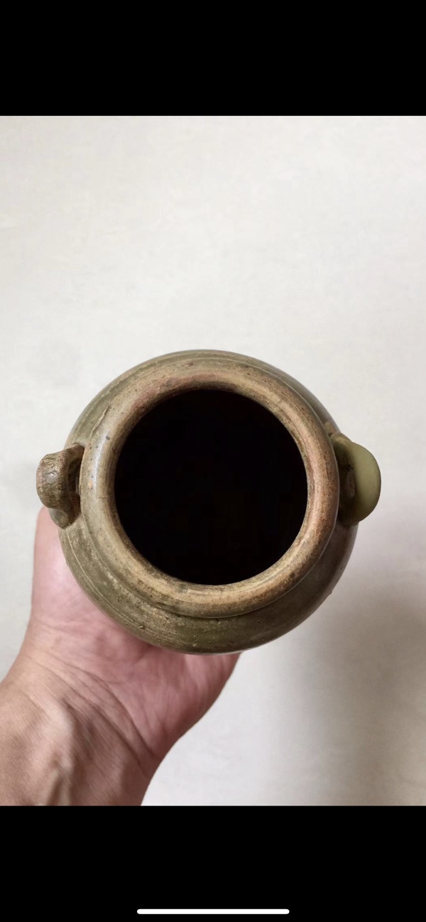 古玩陶瓷越窯青瓷雙系罐拍賣，當前價格300元