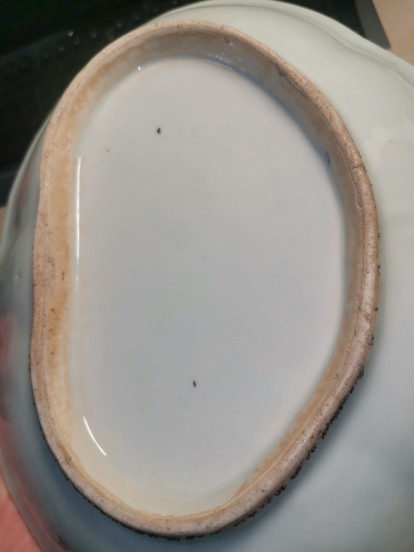 古玩陶瓷清中晚期 廣彩花鳥人物故事紋海棠盤拍賣,當前價格2200元