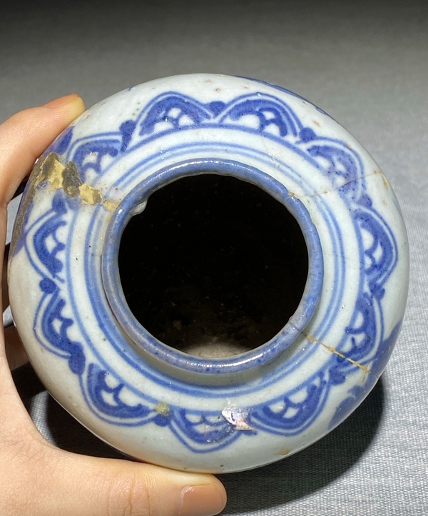 古玩陶瓷青花花卉紋蓋罐拍賣,當前價格800元