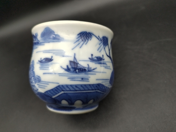 古玩陶瓷青花山水人物紋馬克杯拍賣,當前價格800元