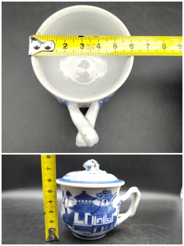 古玩陶瓷青花山水人物紋馬克杯拍賣,當前價格800元