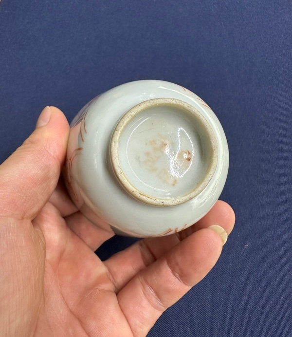古玩陶瓷清晚期礬紅彩花卉紋仰鐘杯拍賣,當(dāng)前價格0元