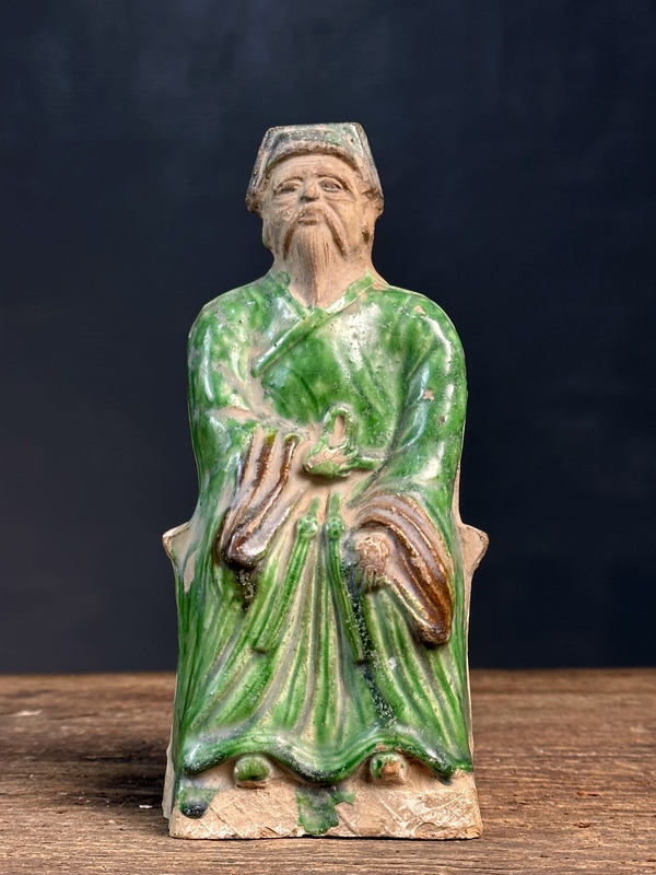 古玩陶瓷明代綠釉人物造像拍賣,當(dāng)前價(jià)格1600元