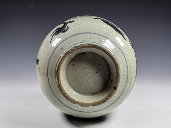 古玩陶瓷明末清初青花龍紋四系壺拍賣,當(dāng)前價(jià)格9800元