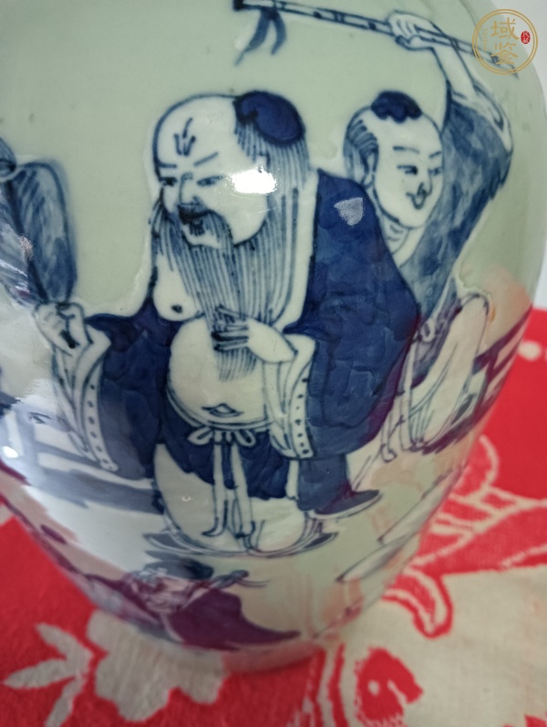 古玩陶瓷八仙圖青花罐真品鑒賞圖