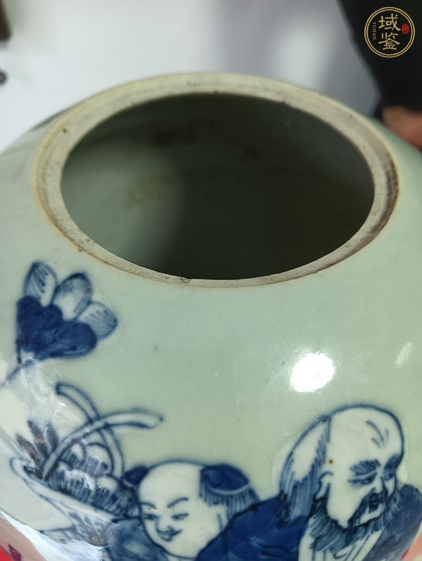 古玩陶瓷八仙圖青花罐真品鑒賞圖