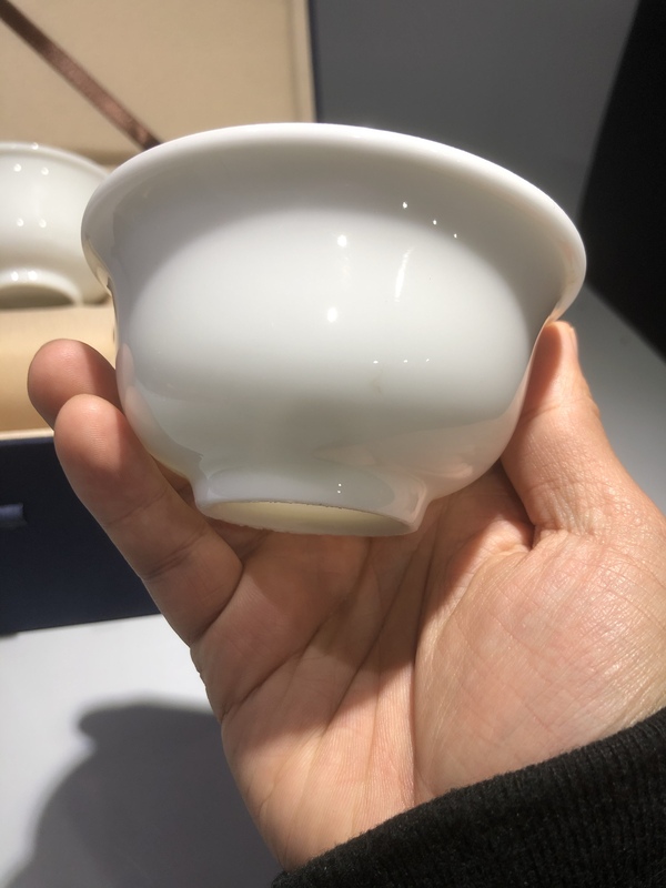 古玩陶瓷(精品主人杯)創匯-甜白釉-大號主人杯一組拍賣,當前價格220元